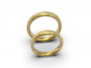 small stones texture wedding rings 3D Print Model