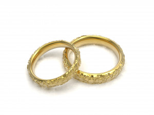 large stones wedding comfort rings 3D Print Model
