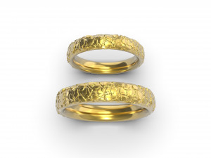 large stones wedding comfort rings 3D-printmodel