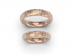 large stones wedding comfort rings 3D-printmodel