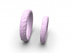 大宝石结婚舒适戒指 3D 打印模型