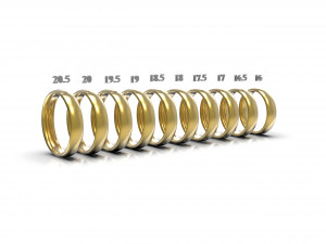 10 beautiful wedding comfort rings set 3D Print Model