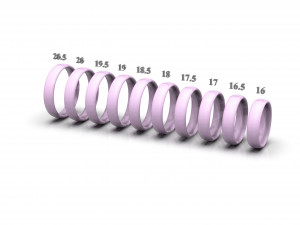 10 beautiful wedding comfort rings set 3D Print Model