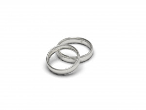 wedding rings one stone Modelo de Impressão 3D