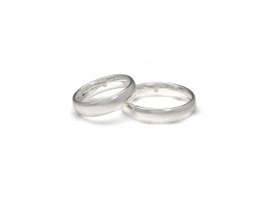 wedding rings one stone 3D Print Model