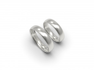 wedding rings one stone 3D Print Model