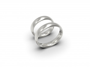 wedding rings one stone 3D Print Model
