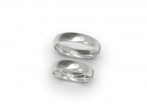 wedding rings one stone 3D Print Model