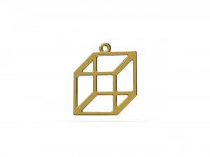 领口立方体吊坠 3D 打印模型