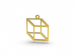 necker cube pendant Modelo de impresión 3D