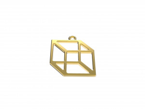 necker cube pendant Modelo de impresión 3D