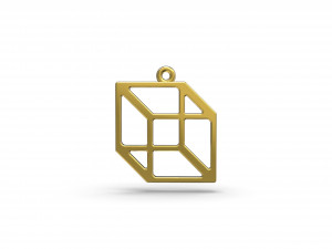 necker cube pendant Modelo de impresión 3D