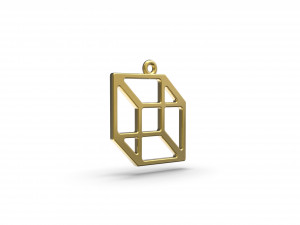 necker cube pendant Modelo de impresión 3D