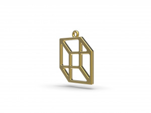 necker cube pendant Modelo de impresión 3D