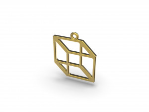 necker cube pendant Modelo de impresión 3D