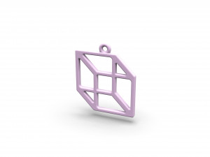 necker cube pendant Modelo de impresión 3D