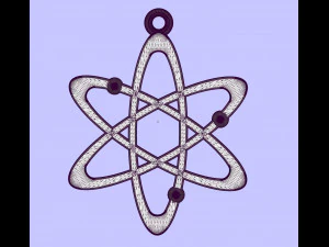 原子吊坠 3D 打印模型