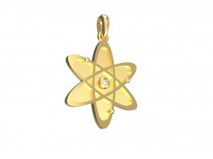 new atom with gem 3D Принт Модель