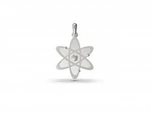 带有宝石的新原子 3D 打印模型