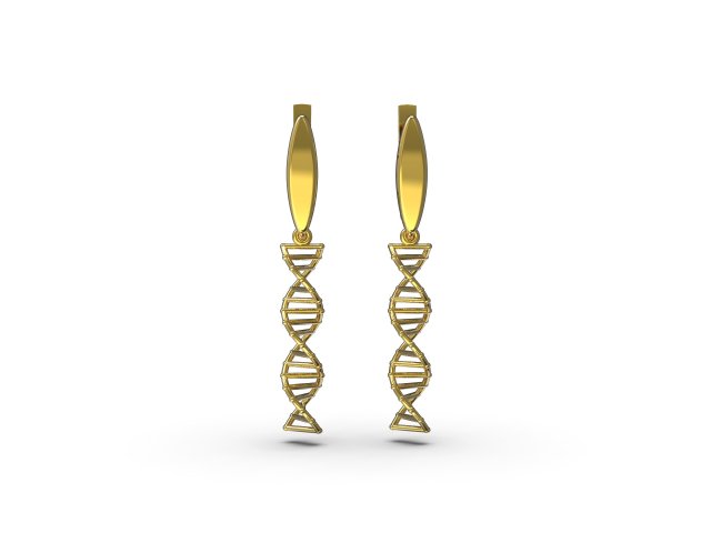 earrings dna Modèles 3D en vedette .c4d .max .obj .3ds .fbx .stl .blend 