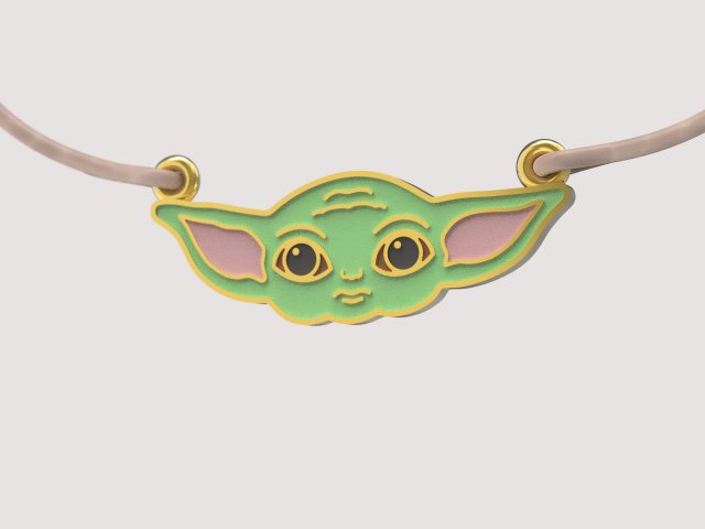 baby yoda pendant Modelo de impresión 3D .c4d .max .obj .3ds .fbx .stl .blend 