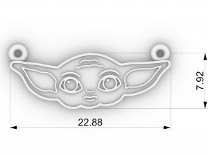 baby yoda pendant Modelo de impresión 3D