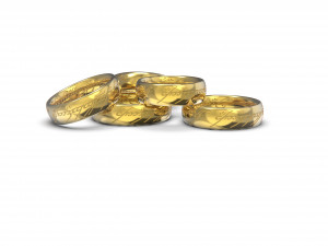 5 variants of rings from the movie lord of the rings Modello di stampa 3D