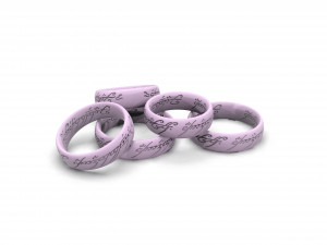 5 variants of rings from the movie lord of the rings Modello di stampa 3D