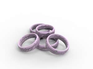 5 variants of rings from the movie lord of the rings Modello di stampa 3D