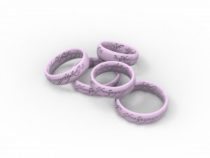 5 variants of rings from the movie lord of the rings Modello di stampa 3D