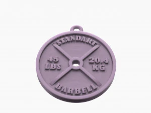 杠铃标准吊坠 3D 打印模型