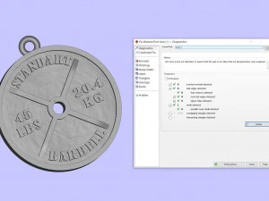 杠铃标准吊坠 3D 打印模型