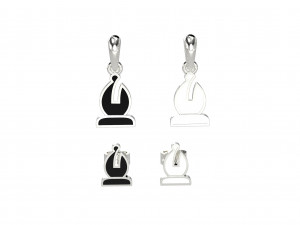 bishop pendant and earrings chess set 3D Модель