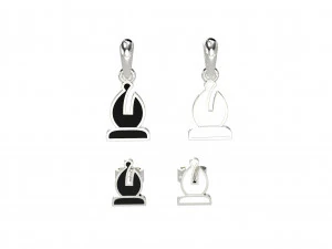 bishop pendant and earrings chess set 3D Model