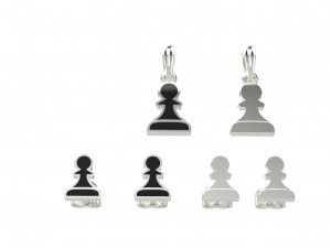 pawn pendant and earrings chess set Modèle 3D