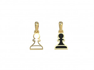 pawn pendant and earrings chess set Modèle 3D