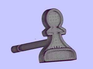pawn pendant and earrings chess set Modèle 3D