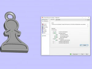 典当吊坠和耳环国际象棋套装 3D 模型