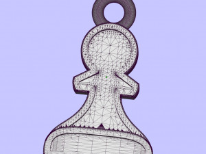 pawn pendant and earrings chess set Modèle 3D