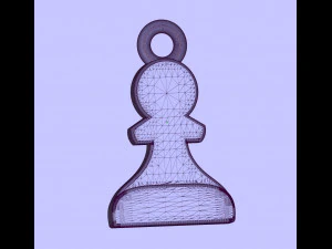 典当吊坠和耳环国际象棋套装 3D 模型