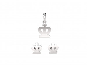 king pendants and earrings chess set Modèle 3D