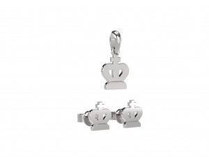 king pendants and earrings chess set Modèle 3D