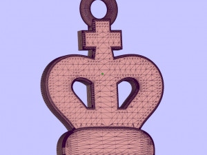 king pendants and earrings chess set Modèle 3D