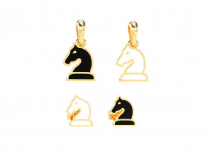 knight pendant and earrings chess set 3D Model