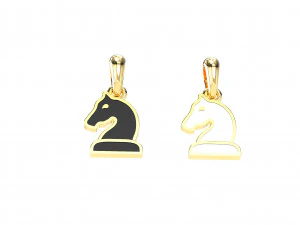 knight pendant and earrings chess set 3D Model