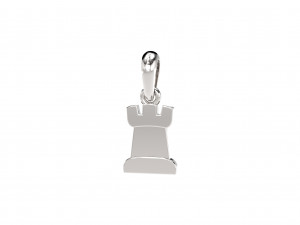 rook pendant and earrings chess set Model 3D
