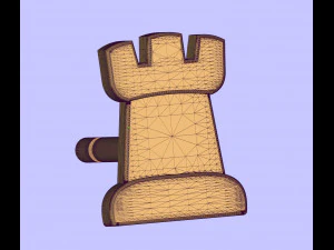 白嘴鸦吊坠和耳环国际象棋套装 3D 模型