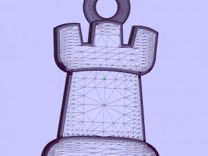 白嘴鸦吊坠和耳环国际象棋套装 3D 模型