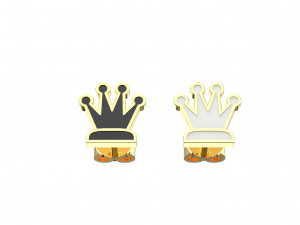 queen pendant and earrings chess set Modelo 3D
