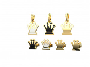 queen pendant and earrings chess set Modelo 3D